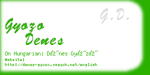 gyozo denes business card